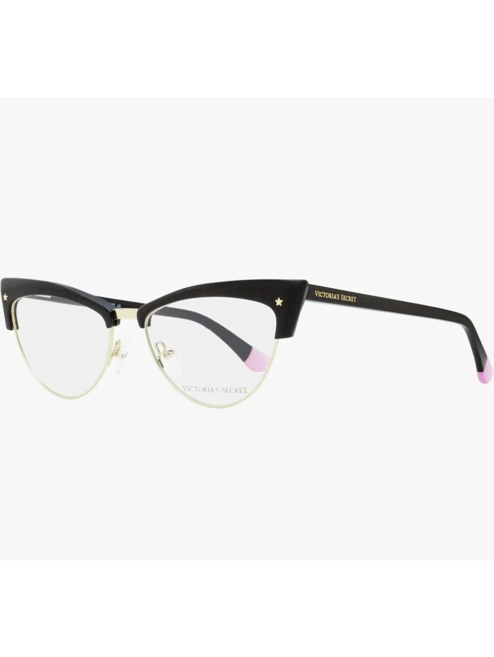 VICTORIAS SECRET VS5018 001 BLACK GOLD 53/16/135 FLEX HINGE EYEGLASSES